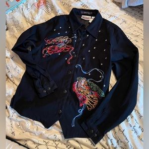 Bill blass vintage button up blouse